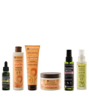 Dry or treated hair - Strengthening routine